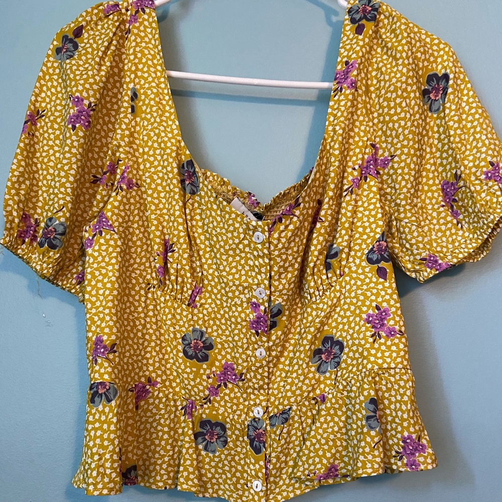 Lush Puff Sleeve Crop Top